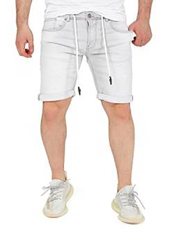 WOTEGA Jogging Shorts Sweat Herren Kurze Jeans Man Hose Männer Kurz Herrn Cargo Short Bermudas Slim Diego, Grau (Silver Sronce 163850), W28 von WOTEGA