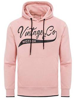 WOTEGA Kapuzenpullover WT Star - Winter Pulli Männer Hoodies - rosa Sweatshirt für Herren - Pullover Mit Taschen, Rosa (Mellow Rose 151515), L von WOTEGA