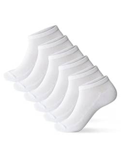 WOTEGA Loki - Unisex Sneaker Socken 6er Pack - Kurze Sport Socken - Sneakersocken Männer & Frauen, Weiß (brilliant white 114001), 43-46 von WOTEGA