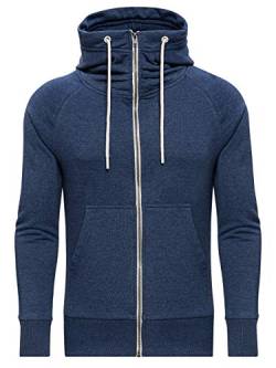 WOTEGA Männer Pulli Hoody Reißverschluß Kapuze Kapuzensweatshirt Blauer Hoodie Herren Kapuzenpullover Flash Blau (Bijou Blue 2R183921), S von WOTEGA