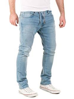 WOTEGA Noah - Baumwoll Hose - Herren Jogging Jeans - Slim Fit Denim Jogginghose - Männer Sweat Hosen, Blau (Blue Shadow 3R4020), W32/L38 von WOTEGA