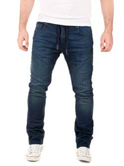 WOTEGA Noah - Baumwoll Stretch Jeanshose - Herren Sweat Hosen Im Denimlook - Jogger Jeans Cargo, Blau (Dress Blues 3R4024), W31/L34 von WOTEGA