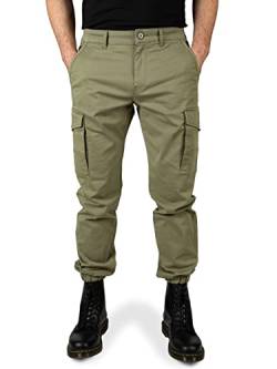 WOTEGA Odin - Grüne Cargo Jogger Herren Hosen - Männer Cargojeans - Baumwoll Cargohosen, Grün (deep Lichen Green 180312), W28/L30 von WOTEGA