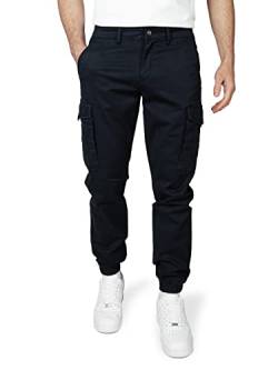 WOTEGA Odin - Slim Fit Cargo Herren Hose - Cargohosen Männer Stretch - Dunkelblaue Arbeitshose, Blau (Sky Captain 193922), W28/L30 von WOTEGA