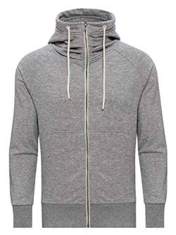 WOTEGA Sweat Kapuzenjacke Herren Übergroße Sweatjacke Männer Hoody mit Reißverschluss Kapuzensweatjacke Flash, Grau (Dapple Gray 163907), 3XL von WOTEGA