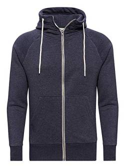 WOTEGA Sweatshirt Zipper Hoodie Männer Kapuzen Pullover Übergröße Herren Weste Übergangsjacke Baumwolle Flash, Blau (Grisaille Blue 183912), XXL von WOTEGA