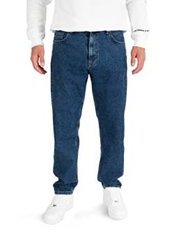 WOTEGA Thor - Jeanshose Männer - Stoff Hosen Herren - Reine Bauwollmaterial Jeanshose - Denim Jeans, Blau (Insignia Blue 194028), W32/L34 von WOTEGA