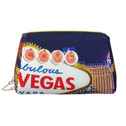 WOWBED Las Vegas Night City bedruckte Leder-Make-up-Tasche, große Reise-Make-up-Organizer, Kosmetiktasche für Damen und Mädchen, Weiss/opulenter Garten, Einheitsgröße von WOWBED