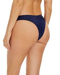 WOWENY Damen Sexy Bikinihose Bikini Slip Bauchweg Niedrige Taille Badehose Strandhose Grosse Grössen für Frauen，#Blau,L von WOWENY