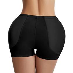 WOWENY Hüften Push Up Hose Damen Po Push Up Unterhose Hip Enhancer Shapewear Butt Lifter Höschen Po Heber Gepolstert(Schwarz, 2XL) von WOWENY