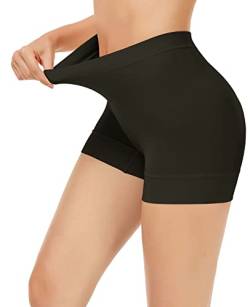 WOWENY Nahtlose formende Boyshorts Höschen für Frauen Bauchkontrolle Shapewear Slip Shorts Unterkleider Oberschenkel Slimmer, schwarz, X-Large von WOWENY
