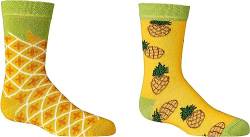 WOWERAT TUTTI FRUTTI Kinder- Socken „Ananas“ 2er-Bündel (Gr.31-34, Ananas) von WOWERAT