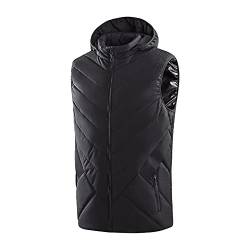 WOXIHUAN Beheizbare Jacke Herren Beheizbare Weste Damen mit Kapuze Winter Heizweste Beheizte Weste Outdoor Elektrische Winterjacke Waschbar Beheizbare Winterweste für Skifahren Motorrad von WOXIHUAN