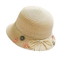 WPCASE Strohhut Strohhut Damen Sommer Strohhut Damen Sonnenhut Damen Sombrero Strohhut GäRtner Sonnenhut Angelhut Safarihut Damen Tropenhut Fischerhut Strohut beige,50-54cm von WPCASE