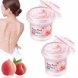 Cellu'Natral Peach Smooth & Tight Body Scrub,Bio-Peeling-KöRperpeeling,Entfernen Von Cellulite Pfirsich-KöRperpeeling,Tiefenwirksames Peeling (2PC) von WQIAOBX