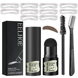 Eyebrow Stamp Stencil Kit,One Step Eyebrow Stamp Shaping Kit,Adjustable For All Eyebrow Shapes,Waterproof And Sweatproof, Reusable & Super Easy To Use (Dark brown) von WQIAOBX