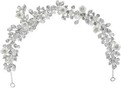 Stirnbänder Strass Diamant Zubehör, Kristall Stirnband Schmuck, 1 Stück Frauen Party Hochzeit Strass Kopf Rebe Braut Blätter Mode Haarband Brautjungfern Stirnband Zubehör Braut für Strass Blume von WRAFER