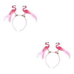 2St Flamingo-Stirnband Partyzubehör kinder haarschmuck Flamingo-Haarschmuck Stirnbänder für Luau-Party Stirnband für Männer Haarband Flamingo-Haarreifen Haarpflegezubehör Cosplay von WRITWAA