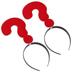 2St Fragezeichen-Stirnband Sonnenbrillen-Stirnband für Damen lustiges Stirnband mädchen stirnbänder Make-up-Stirnband Haarbänder mit Fragezeichen lustiges Haar mit Fragezeichen Hut von WRITWAA