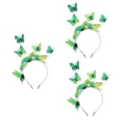 3st 3d-schmetterlings-stirnband Schmetterlingshut Haargummis Für Mädchen Kleidung Halloween-requisiten Schmetterling Kopfschmuck Gesichtsmaskenkostüm Zubehör Plastik Böhmen Damen von WRITWAA