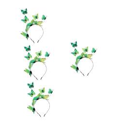 4 Stück 3D-Schmetterlings-Stirnband hochzeitshaar schmuck wedding hair accessories Kostüme für Mädchen trendige Accessoires haarschmuck stutzenhalter Kopfschmuck für Festival Krone von WRITWAA