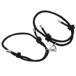 WRITWAA 1 Paar Liebe zieht Armband an minimalistisches Dekor Herzarmband für Paare Freundschaftsarmbänder Paare Armbänder Paar Armband Handkette Erdfarben Geburtstagsgeschenk einstellen von WRITWAA