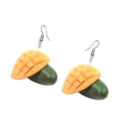 WRITWAA 1 Paar Ohrentropfen ohrringe graceling earring earrrings design Ohrschmuck Fruchtohrring Avocado ohrstecker kreativer Hänger Ohr baumeln Obst Ananas Ohrhaken Anhänger Fräulein von WRITWAA