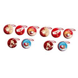 WRITWAA 10 STK Geldbörse für Kinder Mini-Weihnachtsmünzenbeutel Christbaumschmuck geldbörse Weihnachten Weihnachtskabel-Organizer runde Geldbörse Portemonnaie Weißblech Aufbewahrungskiste von WRITWAA