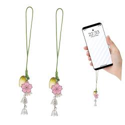 WRITWAA 10 Stück Handy-Armband-Anhänger Smartphone-Kette Handyhüllen-Kette Tulpen-Schlüsselanhänger Für Handy-Geldbörse Handy-Lanyards Floraler Schlüsselanhänger Rosa von WRITWAA