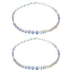 WRITWAA 3 Stk Halskette Schmuck damenschmuck frauenschmuck Perlenkette Halsband für Damen Strass eine Halskette Halsketten Schlüsselbeinkette Kristall Halskette Mode Zubehör Fräulein von WRITWAA