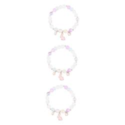 WRITWAA 3St Erdbeer Armband armbänder für kinder geschenke ostern Hasenarmband für Kinder Geschenk für Frauen Armband für kleine Mädchen Armband aus Kristallperlen Glas Schmuck Halskette von WRITWAA