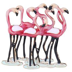 WRITWAA Flamingo-brosche Pin-ästhetik Flamingo-anstecknadel Hawaii-emaille-pin Kleidung Brosche Kristallstift Rucksäcke Stift Anstecknadel Mit Tierbrosche Legierung Strass Fräulein Wild von WRITWAA