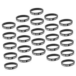 WRITWAA Schmücken 25 Stück 2024 Abschluss High-school- Klasse Von 2024-armbändern Uni- Als Geschenk Dekoratives Silikon Student Schmuck Graduierungs Kieselgel von WRITWAA