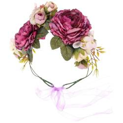 WRITWAA Stirnband für Mädchen Blumenkostümzubehör Künstlicher hochzeitshaar schmuck wedding hair accessories Haarbänder Girlande braut kopfschmuck Haar Stirnband Kleidung Kopfbedeckung von WRITWAA