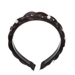 WRITWAA Stirnband mit Perlenperücke Perlenkrone Statement-Stirnbänder für Damen haarband sommer damen haarbänder geflochtene Stirnbänder für Damen Perlenkopfschmuck Weben Kopfbedeckung von WRITWAA