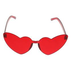 WRITWAA Transparente Bonbonfarbene Brille Sonnenbrille Für Damen Lustige Sonnenbrille Damen Herzbrille Coole Brille Für Brille Für Erwachsene Junggesellenabschieds Zubehör von WRITWAA