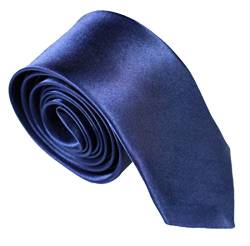 WS schmale dünne KRAWATTE Business Slim Tie Schlips schmal (dunkelblau) von WS