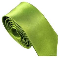 WS schmale dünne KRAWATTE Business Slim Tie Schlips schmal (grün) von WS