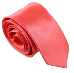 WS schmale dünne KRAWATTE Business Slim Tie Schlips schmal (lachs) von WS