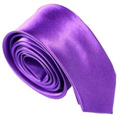 WS schmale dünne KRAWATTE Business Slim Tie Schlips schmal (lila) von WS