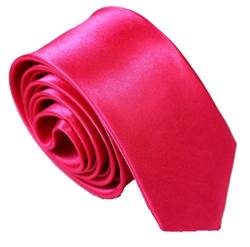 WS schmale dünne KRAWATTE Business Slim Tie Schlips schmal (pink) von WS