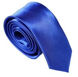 WS schmale dünne KRAWATTE Business Slim Tie Schlips schmal (royalblau) von WS
