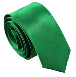 WS schmale dünne KRAWATTE Business Slim Tie Schlips schmal (tannengrün) von WS