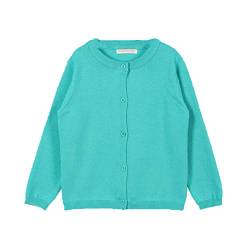 WSLCN Kinder Strickjacke für Mädchen Jungen Basic Cardigan Übergangsjacke Stricken A Grün 18-24Monate(für ca. 90cm) von WSLCN