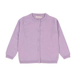 WSLCN Kinder Strickjacke für Mädchen Jungen Basic Cardigan Übergangsjacke Stricken Hell Lila 6 Jahre Alt(für ca. 130cm) von WSLCN