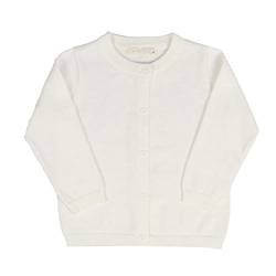 WSLCN Kinder Strickjacke für Mädchen Jungen Basic Cardigan Übergangsjacke Stricken Weiß 5 Jahre Alt(für ca. 120cm) von WSLCN