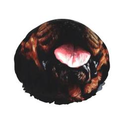 Coole Rottweiler-Hunde-Kunst-bedruckte Duschhaube für Frauen, wasserdichte Badekappen, wiederverwendbar, doppellagig, Duschhut, Bade-Duschkappen für Männer und Damen, Spa, Salon von WSOIHFEC