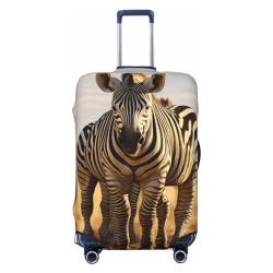 WSOIHFEC Kofferhülle mit afrikanischem Tierdruck, personalisierbar, Reisegepäck-Abdeckung, Trolley-Koffer, passend für 45,7 - 81,3 cm Gepäckabdeckungen, Schwarz , L von WSOIHFEC