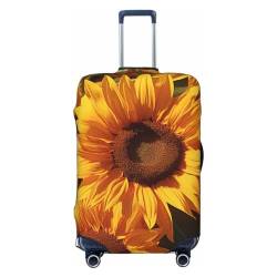 WSOIHFEC Kofferhülle mit schönem Sonnenblumen-Aufdruck, personalisierbar, Reisegepäck-Abdeckung, Trolley-Koffer, passend für 45,7 - 81,3 cm Gepäckabdeckungen, Schwarz , XL von WSOIHFEC