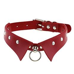 WSZJLN Goth Fashion Punk Harajuku Cooles Halsband Goth Kostümzubehör Damen Cosplay Schmuck-rot von WSZJLN